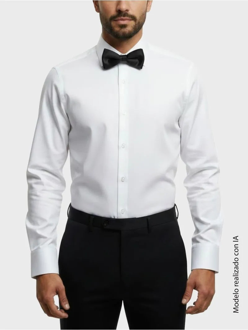 CAMISA HOMBRE SMOKING BLANCA